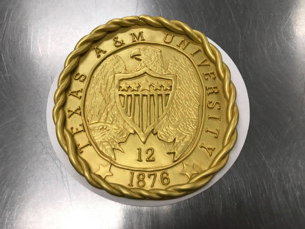 NEW!!! Large 6"-10" Fondant Texas A&M Aggie Ring Seal
